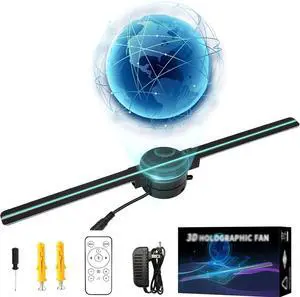 3D Hologram Fan, Advertising Display with 224 LED Light Beads, LED 3D Holographic Projector for Business Store, Supports Remote, PC, APP,3PCS 3D Hologram Fan, Advertising Display with 224 LED Light Beads, LED 3D Holographic Projector for Business Store, Supports Remote, PC, APP,3PCS