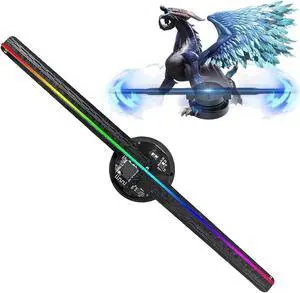16.5" 3D Hologram Fan Projector, 3D Hologram Device, Holographic Fan with 224 LED Light Beads for Shop, Christmas, Halloween Party Advertising Display Events,3PCS 16.5" 3D Hologram Fan Projector, 3D Hologram Device, Holographic Fan with 224 LED Light Beads for Shop, Christmas, Halloween Party Advertising Display Events,3PCS