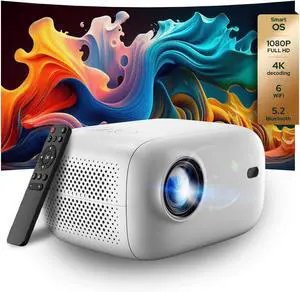 RockTek PJ500 Bright FHD Sealed Projector, Smart OS, FULL HD, Wifi 6, Bluetooth 5.2, 550 ANSI Lumens, 130 inch screen, Auto Keystone, Auto Focus RockTek PJ500 Bright FHD Sealed Projector, Smart OS, FULL HD, Wifi 6, Bluetooth 5.2, 550 ANSI Lumens, 130 inch screen, Auto Keystone, Auto Focus