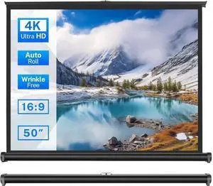 50 inch Small Projector Screen, Goldengrainv Retractable Pull Up Screen, Floor Projector Screen, 16:9 4K Portable Screen for Projector, Roll Down Movie Screen for Gaming Indoor, Mini White Screen 50 inch Small Projector Screen, Goldengrainv Retractable Pull Up Screen, Floor Projector Screen, 16:9 4K Portable Screen for Projector, Roll Down Movie Screen for Gaming Indoor, Mini White Screen