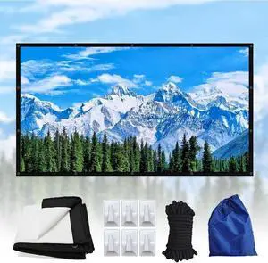 60 84 120 150 200 Inch Projector Screen Foldable Portable Movie Screen 16:9 Washable Video Projection Screen Double Sided Projection for Movie Night(180inch (16:9)) 60 84 120 150 200 Inch Projector Screen Foldable Portable Movie Screen 16:9 Washable Video Projection Screen Double Sided Projection for Movie Night(180inch (16:9))