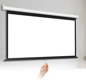 60'' Projector Screen Manual Pull Down Projection Screen, Portable Movie Screen Video Projection Screen Auto-Locking for Home Theater(60inch (16:9)) 60'' Projector Screen Manual Pull Down Projection Screen, Portable Movie Screen Video Projection Screen Auto-Locking for Home Theater(60inch (16:9))