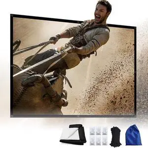 Large Foldable Projector Screen 100 120 150 180 200 Inch Portable Movies Screen Double-Sided Projection Screen with Carry Bag for Party Theater Travel(180inch (16:9)) Large Foldable Projector Screen 100 120 150 180 200 Inch Portable Movies Screen Double-Sided Projection Screen with Carry Bag for Party Theater Travel(180inch (16:9))