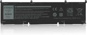 69KF2 Laptop Battery Replacement for Dell XPS 15 9500 Precision 5550 Alienware M15 R3 R4 M17 Series Notebook 70N2F 070N2F 8FCTC 08FCTC 11.4V 86Wh 69KF2 Laptop Battery Replacement for Dell XPS 15 9500 Precision 5550 Alienware M15 R3 R4 M17 Series Notebook 70N2F 070N2F 8FCTC 08FCTC 11.4V 86Wh