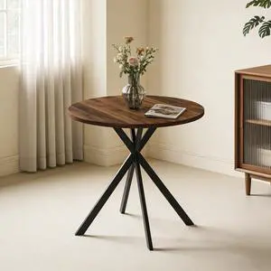 31.5 Inch Round Dining Table and Chairs for 4, Mid Century Modern Round Table Set, Space Saving for Apartment Kitchen Dining Room 31.5 Inch Round Dining Table and Chairs for 4, Mid Century Modern Round Table Set, Space Saving for Apartment Kitchen Dining Room
