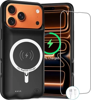 Battery Case for iPhone 17 Pro Max,12000mAh Rechargeable Portable Charging Case with Wireless Charging Compatible for iPhone 17 Pro Max (6.9inch) with Carplay Extend Battery Pack Charger Cover (Black) Battery Case for iPhone 17 Pro Max,12000mAh Rechargeable Portable Charging Case with Wireless Charging Compatible for iPhone 17 Pro Max (6.9inch) with Carplay Extend Battery Pack Charger Cover (Black)