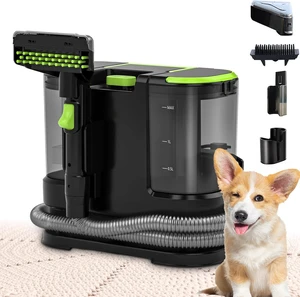 Portable Carpet & Upholstery Cleaner, Deep Cleaning for Rugs, Couch, Curtain, Car Interiors Stains, Pet & Family Friendly, 21 Kpa suction with 800W high-performance motor, 120V (Green) Portable Carpet & Upholstery Cleaner, Deep Cleaning for Rugs, Couch, Curtain, Car Interiors Stains, Pet & Family Friendly, 21 Kpa suction with 800W high-performance motor, 120V (Green)