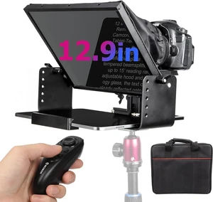 MT12 Teleprompter 12" with APP Control for iPad Tablet DSLR Camera MT12 Teleprompter 12" with APP Control for iPad Tablet DSLR Camera