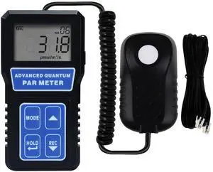 PAR Meter Quantum Par Meter for Led Grow Lights PPFD Tester with Data Logging and Calibration 400-700nm Light Range PPFD Meter for LED Grow Light to Measure Light Intensity in Grow Room Greenhouse PAR Meter Quantum Par Meter for Led Grow Lights PPFD Tester with Data Logging and Calibration 400-700nm Light Range PPFD Meter for LED Grow Light to Measure Light Intensity in Grow Room Greenhouse
