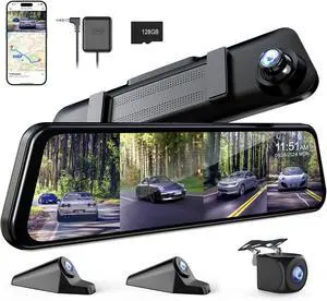 360 Degree View 4 Channel Mirror Dash Cam Detached Camera for CarsDash Cam Front and Rear Side(Left,Right),12'' Rear View Mirror Camera1080Px4,WiFi,Night Vision,GPS,Parking Monitor,Free 128GB Card 360 Degree View 4 Channel Mirror Dash Cam Detached Camera for CarsDash Cam Front and Rear Side(Left,Right),12'' Rear View Mirror Camera1080Px4,WiFi,Night Vision,GPS,Parking Monitor,Free 128GB Card