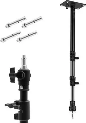 Selens Camera Wall Mount Ring Light Boom Arm, Max Length 39" | Overhead Light Mounting for Photo Studio Video Ring Light, Strobe Light, Flash, Softbox, Reflector Selens Camera Wall Mount Ring Light Boom Arm, Max Length 39" | Overhead Light Mounting for Photo Studio Video Ring Light, Strobe Light, Flash, Softbox, Reflector