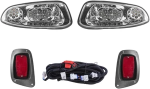 EZGO RXV 2016+ LED Basic Light Kit 48V, 2 LED headlight, 2 LED taillight, 1 Basic wiring harness, instruction & hardware included EZGO RXV 2016+ LED Basic Light Kit 48V, 2 LED headlight, 2 LED taillight, 1 Basic wiring harness, instruction & hardware included