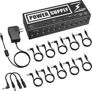 DP-2 Guitar Pedal Power Supply High Current 10 Isolated DC Output for 9V/12V/18V Effect Pedals DP-2 Guitar Pedal Power Supply High Current 10 Isolated DC Output for 9V/12V/18V Effect Pedals