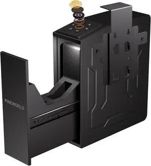 Biometric Slider Handgun Safe with Auto Sliding Door&Interior Light, 3 Quick Access Fingerprint Pistol Safes with Mute Mode,Vertical Design with Mounting Bracket for Nightstand, Desk, Truck Biometric Slider Handgun Safe with Auto Sliding Door&Interior Light, 3 Quick Access Fingerprint Pistol Safes with Mute Mode,Vertical Design with Mounting Bracket for Nightstand, Desk, Truck
