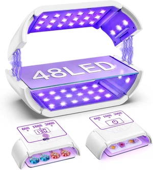 UV Light for Resin,48W 48 LEDs,Double-Sided,360°Surround,Dual 365-405nm UV Light for Resin,48W 48 LEDs,Double-Sided,360°Surround,Dual 365-405nm