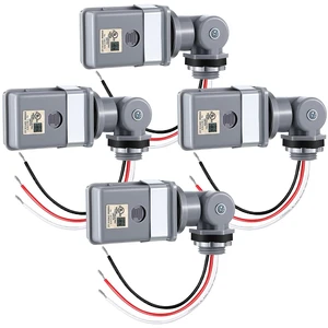 4-Pack 120VAC 50/60Hz Photocell Sensor for Outdoor Lights 4-Pack 120VAC 50/60Hz Photocell Sensor for Outdoor Lights