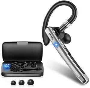 SOEWIOU Bluetooth Earpiece V6.1,Wireless Handsfree Headset with Mic,CVC8.0 Noise Cancelling Headset,100 Hrs Talk Time Driving Headset for Android, iOS,Laptop,Office,Truck Driver,Crystal Black SOEWIOU Bluetooth Earpiece V6.1,Wireless Handsfree Headset with Mic,CVC8.0 Noise Cancelling Headset,100 Hrs Talk Time Driving Headset for Android, iOS,Laptop,Office,Truck Driver,Crystal Black