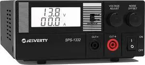 Universal Compact Bench Power Supply- 30 Amp Regulated Home Lab Benchtop AC-to-DC Converter 13.8 Volt/9-15Volt, Cooling Fan, Screw Type Terminals - Jesverty SPS-1332 Universal Compact Bench Power Supply- 30 Amp Regulated Home Lab Benchtop AC-to-DC Converter 13.8 Volt/9-15Volt, Cooling Fan, Screw Type Terminals - Jesverty SPS-1332