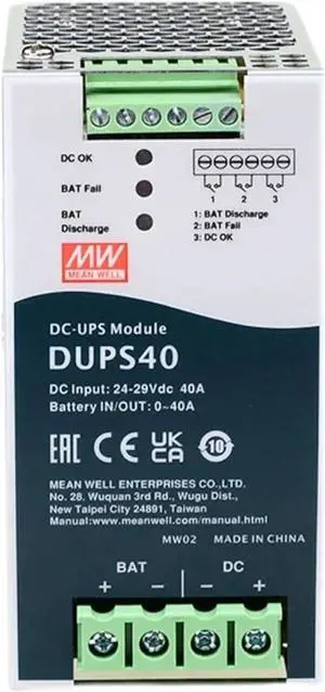 DUPS40 Switching Power Supply 24V 20A DC uninterruptible Guide DC UPS Module Power Supply Switching Power Supply DUPS40 Switching Power Supply 24V 20A DC uninterruptible Guide DC UPS Module Power Supply Switching Power Supply