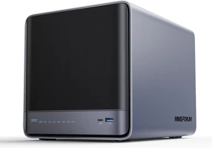 MINISFORUM N5 Air 5-Bay Desktop NAS, AMD Ryzen 7 255(8C/16T) CPU, Barebone, 64GB SSD, 1x 10GbE, 1x 5GbE, 2x USB4(8K), 8K HDMI, OCuLink, 3x M.2 Slots, PCIe x16 Slot, Network Attached Storage (Diskless) MINISFORUM N5 Air 5-Bay Desktop NAS, AMD Ryzen 7 255(8C/16T) CPU, Barebone, 64GB SSD, 1x 10GbE, 1x 5GbE, 2x USB4(8K), 8K HDMI, OCuLink, 3x M.2 Slots, PCIe x16 Slot, Network Attached Storage (Diskless)
