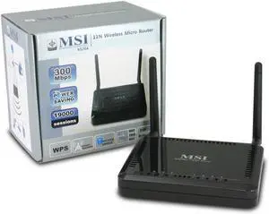 MSI Wireless-N 2T2R Broadband Router with Two Antenna MSI Wireless-N 2T2R Broadband Router with Two Antenna