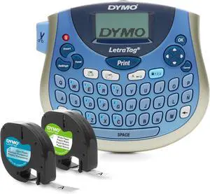 DYMO LetraTag Bundle, Handheld 100T Printer, Portable, QWERTY Keyboard, Includes 13ft Black on White Labels and 13ft Black on Clear Labels - Home Organization, Crafting, Labeling DYMO LetraTag Bundle, Handheld 100T Printer, Portable, QWERTY Keyboard, Includes 13ft Black on White Labels and 13ft Black on Clear Labels - Home Organization, Crafting, Labeling