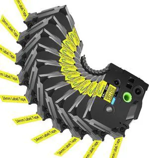 10 PK AZe 24mm 0.94" Laminated Yellow Tape Compatible for Ptouch TZ-S651 TZe-S651 TZe-651 AZe-651 1" Extra Strength Label Tape for PT-D600 D600VP 1600 D800W E500 Label Maker, Black on Yellow 10 PK AZe 24mm 0.94" Laminated Yellow Tape Compatible for Ptouch TZ-S651 TZe-S651 TZe-651 AZe-651 1" Extra Strength Label Tape for PT-D600 D600VP 1600 D800W E500 Label Maker, Black on Yellow