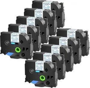 10PK Compatible for Brother P-Touch Label Maker Tape TZe-253 TZ-253 TZe253 TZ253 Blue on White 24mm 0.94 inch 1'' x 26.2ft Laminated TZe TZ Label Tape for PT-7600 PT-9200DX PT-9200PC 9400 10PK Compatible for Brother P-Touch Label Maker Tape TZe-253 TZ-253 TZe253 TZ253 Blue on White 24mm 0.94 inch 1'' x 26.2ft Laminated TZe TZ Label Tape for PT-7600 PT-9200DX PT-9200PC 9400