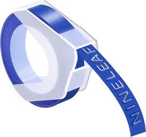 NineLeaf 40 Pack Compatible for Dymo 520106 9mm 3D Embossing Label Maker Tape 3/8'' White on Blue 3D Plastic Labels for Organizer Xpress Pro, MoTEX E101 E404, Office Mate II NineLeaf 40 Pack Compatible for Dymo 520106 9mm 3D Embossing Label Maker Tape 3/8'' White on Blue 3D Plastic Labels for Organizer Xpress Pro, MoTEX E101 E404, Office Mate II