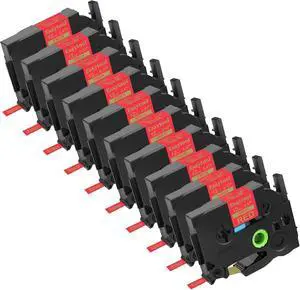 10 X Compatible with P-Touch TZe-RW34 AZE-RW34 TZ-RW34 Gold on Red 12mm 0.47'' Laminated Label Tape Replacement for Ptouch PT-H100 PT-D200 PT-P700 PT-1000 PT-2030 Label Maker 10 X Compatible with P-Touch TZe-RW34 AZE-RW34 TZ-RW34 Gold on Red 12mm 0.47'' Laminated Label Tape Replacement for Ptouch PT-H100 PT-D200 PT-P700 PT-1000 PT-2030 Label Maker