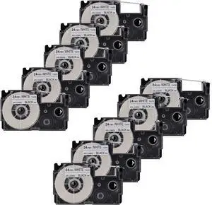 10 X Compatible with Cassette Label Tape XR24WE XR-24WE XR-24WE2S XR24WE2S Black on White 24mm 1 inch x 26.2 Feet Replacement for CWL300 KL-430 KL-820 KL-7000 KL-7200 KL-8100 Label Maker 10 X Compatible with Cassette Label Tape XR24WE XR-24WE XR-24WE2S XR24WE2S Black on White 24mm 1 inch x 26.2 Feet Replacement for CWL300 KL-430 KL-820 KL-7000 KL-7200 KL-8100 Label Maker