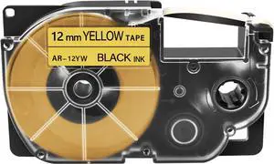 20 X Compatible with Cassette Label Tape XR12YW XR-12YW XR-12YW2S XR12YW2S Black on Yellow 12mm 1/2 inch x 26.2 Feet Replacement for KL-120 KL-430 KL-1500 KL-2000 Label Maker 20 X Compatible with Cassette Label Tape XR12YW XR-12YW XR-12YW2S XR12YW2S Black on Yellow 12mm 1/2 inch x 26.2 Feet Replacement for KL-120 KL-430 KL-1500 KL-2000 Label Maker