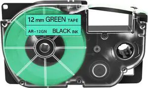 20 X Compatible with Cassette Label Tape XR12GN XR-12GN XR-12GN2S XR12GN2S Black on Green 12mm 1/2 inch x 26.2 Feet Replacement for KL-120 KL-430 KL-1500 KL-2000 Label Maker 20 X Compatible with Cassette Label Tape XR12GN XR-12GN XR-12GN2S XR12GN2S Black on Green 12mm 1/2 inch x 26.2 Feet Replacement for KL-120 KL-430 KL-1500 KL-2000 Label Maker