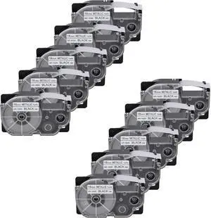 10 X Compatible with Cassette Label Tape XR18SR XR-18SR XR-18SR2S XR18SR2S Black on Silver 18mm 3/4 inch x 26.2 Feet Replacement for KL-120 KL-430 KL-820 KL-2000 Label Maker 10 X Compatible with Cassette Label Tape XR18SR XR-18SR XR-18SR2S XR18SR2S Black on Silver 18mm 3/4 inch x 26.2 Feet Replacement for KL-120 KL-430 KL-820 KL-2000 Label Maker