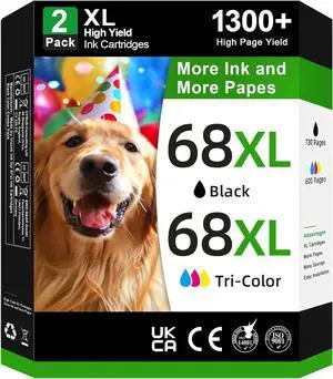 68XL Ink Cartridges Black Color Combo Pack Compatible for HP 68 Ink 68XL Ink Cartridges Black Color Combo Pack Compatible for HP 68 Ink