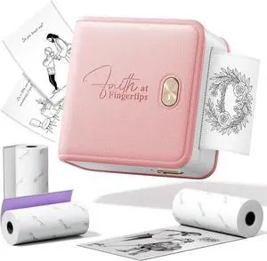Pink Bible Study Journaling Supplies, Mini Sticker Printer F21 Kit Pink Bible Study Journaling Supplies, Mini Sticker Printer F21 Kit