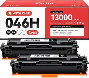 046H 046 Black Toner Cartridge 2-Pack MF733Cdw High Capacity Replacement for Canon 046 046H Toner Compatible with Canon Color imageCLASS MF733Cdw MF731Cdw MF735Cdw LBP654Cdw Laser Printer All-in-One 046H 046 Black Toner Cartridge 2-Pack MF733Cdw High Capacity Replacement for Canon 046 046H Toner Compatible with Canon Color imageCLASS MF733Cdw MF731Cdw MF735Cdw LBP654Cdw Laser Printer All-in-One