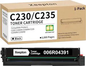 C230 C235 Black Toner Cartridge (with Chip) for 006R04391 Toner C230 C235 Black Toner Cartridge (with Chip) for 006R04391 Toner