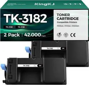 TK-3182 TK3182 Toner Cartridge Black 2-Pack High Capacity With Chip Replacement for Kyocera TK-3182 1T02T70USV Compatible with ECOSYS P3055dn P3155dn M3655idn Laser Printer Kit,21,000 Pages Monochrome TK-3182 TK3182 Toner Cartridge Black 2-Pack High Capacity With Chip Replacement for Kyocera TK-3182 1T02T70USV Compatible with ECOSYS P3055dn P3155dn M3655idn Laser Printer Kit,21,000 Pages Monochrome