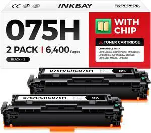 075H Black Toner Cartridge 2PK Replacement for Canon 075H 075 Toner Compatible with Canon Color imageCLASS LBP646Cdw MF662Cdw MF664Cdw MF665Cdw LBP647Cdw LBP640 MF660 Printer- High Capacity with Chip 075H Black Toner Cartridge 2PK Replacement for Canon 075H 075 Toner Compatible with Canon Color imageCLASS LBP646Cdw MF662Cdw MF664Cdw MF665Cdw LBP647Cdw LBP640 MF660 Printer- High Capacity with Chip
