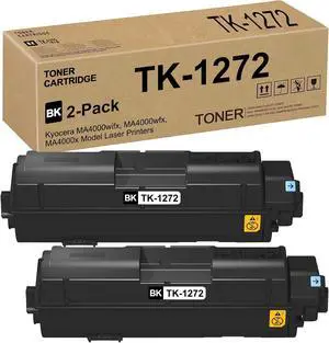 TK1272 TK-1272 Toner Cartridge (Black,2-Pack) Compatible for ECOSYS MA4000x MA4000wifx MA4000wfx Laser Printers for TK-1272 1T0C140US0 Toner TK1272 TK-1272 Toner Cartridge (Black,2-Pack) Compatible for ECOSYS MA4000x MA4000wifx MA4000wfx Laser Printers for TK-1272 1T0C140US0 Toner