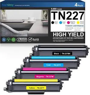 TN227 Toner Cartridge High Yield Compatible Replacement for TN-227 with MFC-L3750CDW MFC-L3770CDW HL-L3290CDW HL-L3210CW HL-L3230CDW Printer 4-Pack (Black/Cyan/Yellow/Magenta) TN227 Toner Cartridge High Yield Compatible Replacement for TN-227 with MFC-L3750CDW MFC-L3770CDW HL-L3290CDW HL-L3210CW HL-L3230CDW Printer 4-Pack (Black/Cyan/Yellow/Magenta)