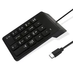 Wired USB C Numeric Keypads, 10 key usb keypad, Numpad Portable 23 Keys Type C Slim Mini Number Pad Wired Keyboard for Laptop PC Surface Pro Notebook Calculate ChromBook, Office Travel Home Keypads Wired USB C Numeric Keypads, 10 key usb keypad, Numpad Portable 23 Keys Type C Slim Mini Number Pad Wired Keyboard for Laptop PC Surface Pro Notebook Calculate ChromBook, Office Travel Home Keypads