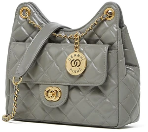 Genuine Leather Women Handbag and Purse Grey Genuine Leather Women Handbag and Purse Grey