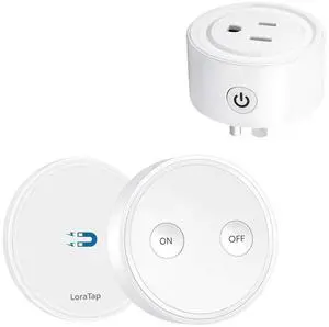 Mini Remote Control Outlet Plug Adapter, 656ft Range Wireless Light Switch for Household Appliances, No Hub Required, 10A/1100W, White Mini Remote Control Outlet Plug Adapter, 656ft Range Wireless Light Switch for Household Appliances, No Hub Required, 10A/1100W, White