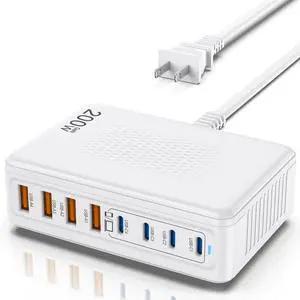 200W GaN 8-Port USB C Charging Station, PD 65W Multi-Device Charger 200W GaN 8-Port USB C Charging Station, PD 65W Multi-Device Charger