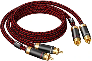 Auidophile 2RCA Male to 2RCA Male Stereo Audio Cable,Gold Plated 4N Oxgen-Free Copper Core (3 Feet (1M)) Auidophile 2RCA Male to 2RCA Male Stereo Audio Cable,Gold Plated 4N Oxgen-Free Copper Core (3 Feet (1M))