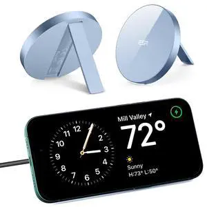 for Magsafe Charger, Wireless Charger Kickstand, Charging Pad for iPhone 16/15/14/13/12 Series and AirPods 4/3/Pro/Pro 2, Galaxy S25 Strong Magnetic Charger Pad with 5 ft Removable Cable, Blue for Magsafe Charger, Wireless Charger Kickstand, Charging Pad for iPhone 16/15/14/13/12 Series and AirPods 4/3/Pro/Pro 2, Galaxy S25 Strong Magnetic Charger Pad with 5 ft Removable Cable, Blue