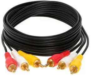 3RCA Video/Stereo Audio Cable, Composite Wire Cord DVD HDTV 6ft, 12ft, 15ft, 25ft (15FT) 3RCA Video/Stereo Audio Cable, Composite Wire Cord DVD HDTV 6ft, 12ft, 15ft, 25ft (15FT)