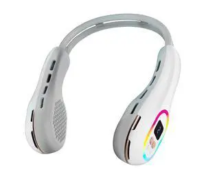 Portable Neck Fan, 360° Wind Direction Adjustment Bladeless Fan, 6000mAh Battery Operated Wearable Personal Fan, Flexible Cooling Fan for Outdoor & Indoor Activities and Travel -White,Medium Portable Neck Fan, 360° Wind Direction Adjustment Bladeless Fan, 6000mAh Battery Operated Wearable Personal Fan, Flexible Cooling Fan for Outdoor & Indoor Activities and Travel -White,Medium